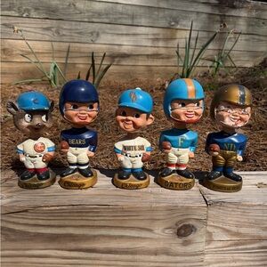 1960s Vintage Sports Team Bobbleheads Set